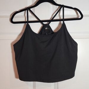 Shein Curve Black Strappy Sports Bra Light Padding 3XL